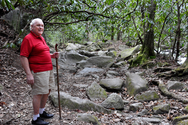 Lee Duquette on the hiking trail