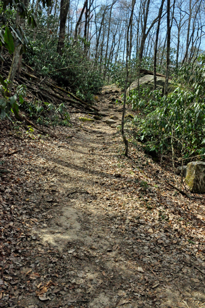 uphill trail