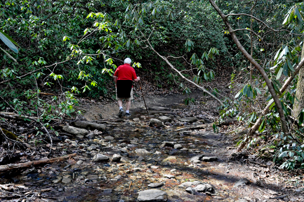 Lee Duquette on the hiking trail