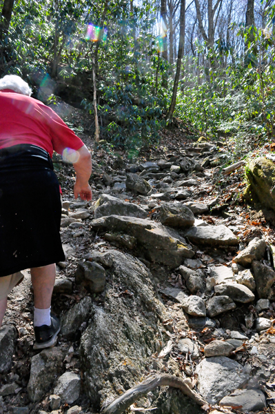 Lee Duquette on the hiking trail