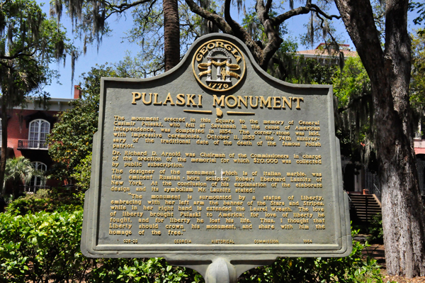 Pulaski Monument sign