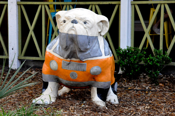 Bulldog statue