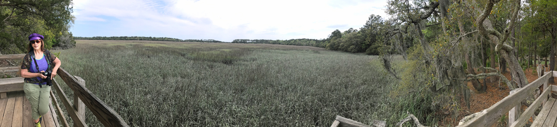 Karen Duquette at the salt marsh