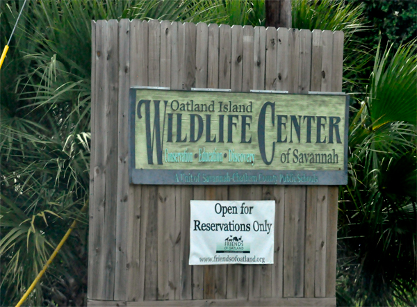 Oatland Island Wildlife  Center sign