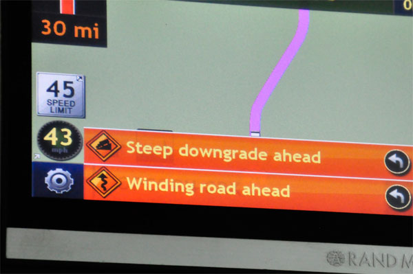 GPS road warning