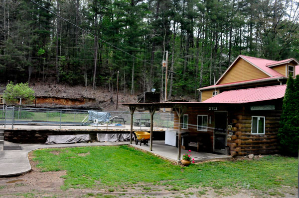 campground office and the closed pool