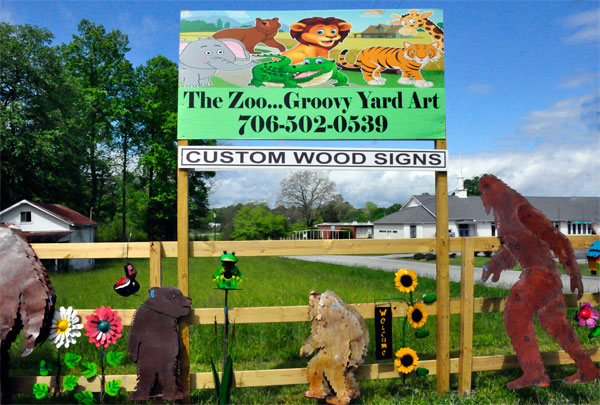 The Z00 Groovy Yard Art sign