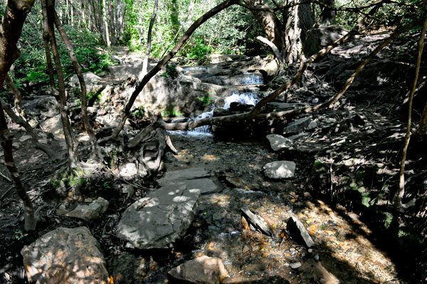 a small waterfall