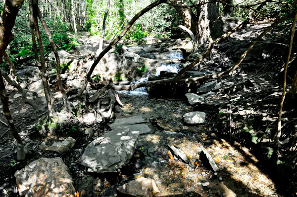 a small waterfall