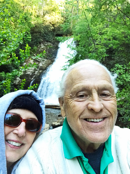 the two RV Gypsies hiking