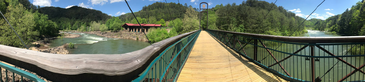 panorama of The 1996 Centennial Olympics bridge.