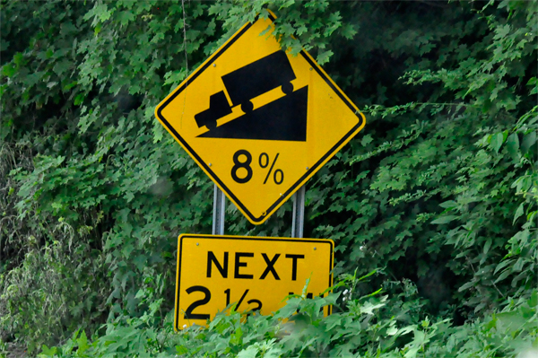 8 percent downgrade sign