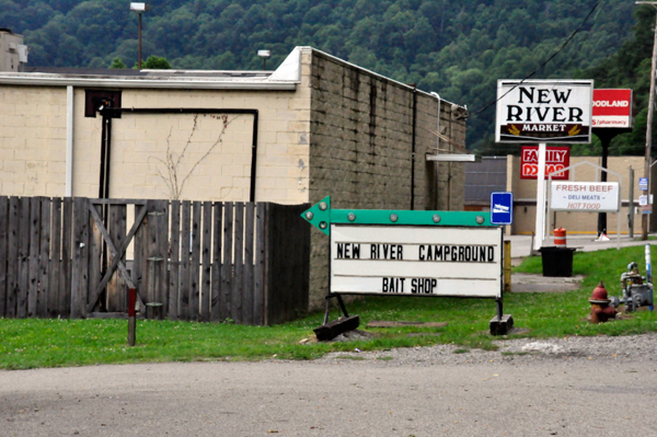 New River Campground entry sign