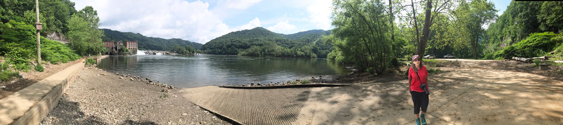 Karen Duquette at Kanawha Falls