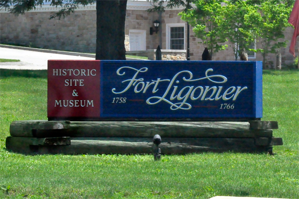 Fort Ligonier museum sign