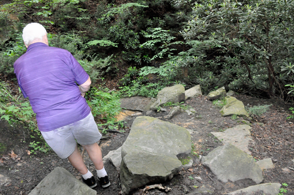 Lee Duquette on the rocks