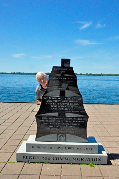 Captain Daniel Dobbins monument and Lee Duquette