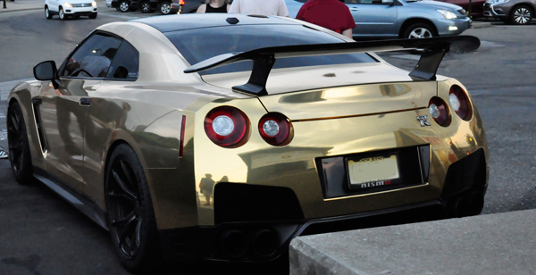 gold overlay car