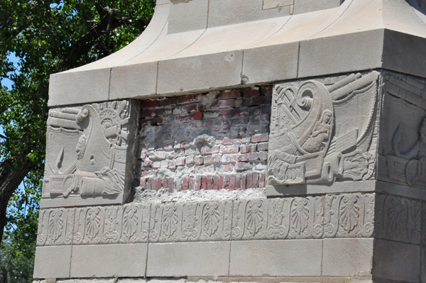 missing plaque on The Perry Monument