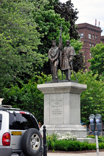 In memory of the Soldiers and Sailors monument