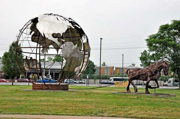 horse and globe