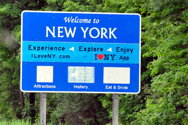 Welcome to New York sign