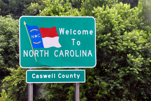 Welcome to North Carolina sign