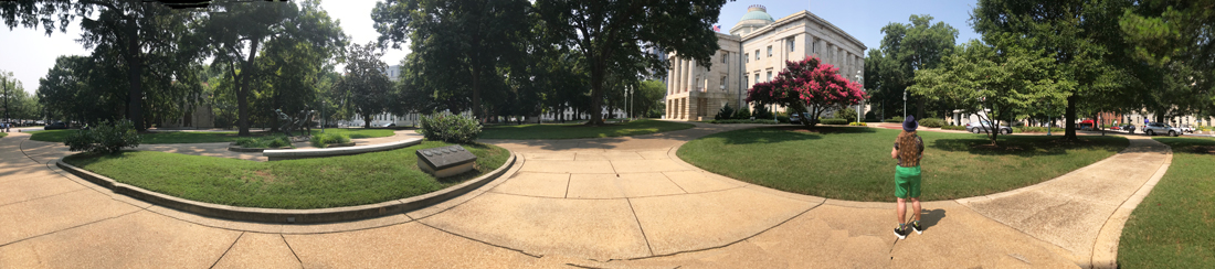 Karen Duquette on The North Carolina State Capitol grounds