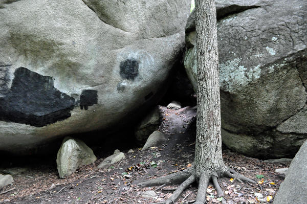 under the rocks