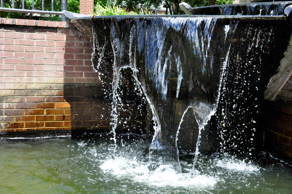 close-up of the water fountain