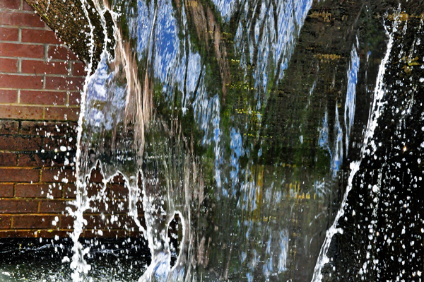 close-up of the water fountain