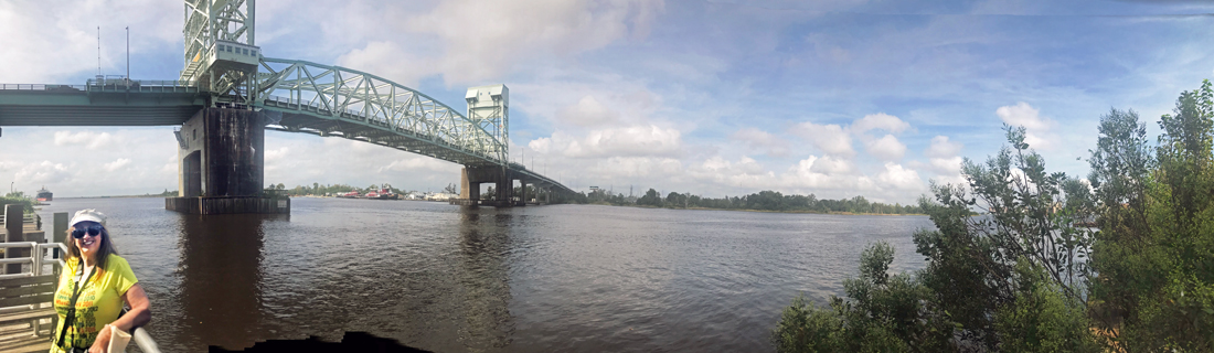 Karen Duquette at the Wilmington bridge