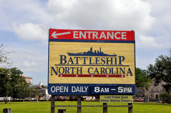 Entrance to the U.S.S. North Carolina Battleship Memorial