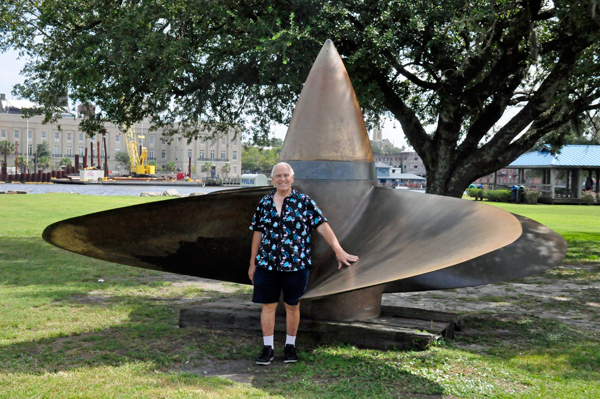 Lee Duquette and a big propeller