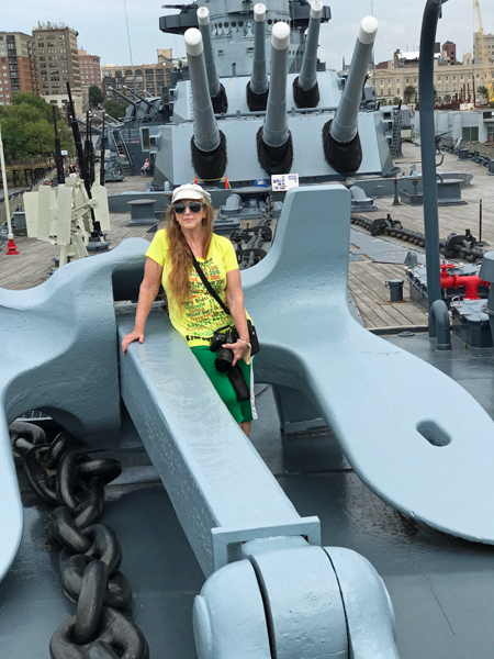 Karen Duquette and a big anchor