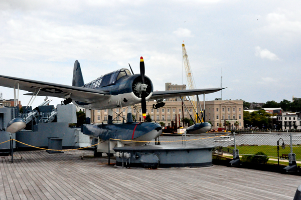 airplane on board the ship