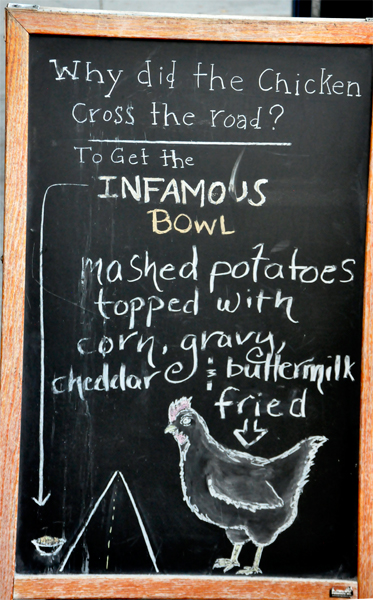 chicken joke sign