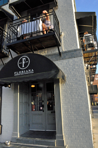 Floriana Restaurant doorway and balconies