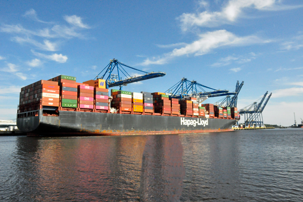 German Container shipping Barge