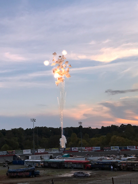 fireworks at Hickory Speedway