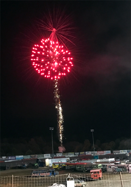 fireworks at Hickory Speedway