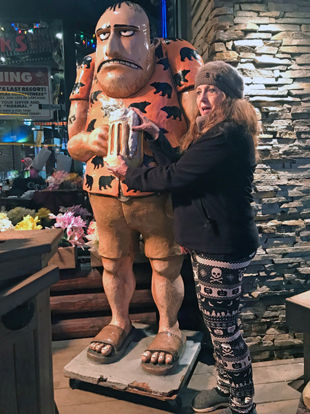 Karen Duquette amd the beer mug dude