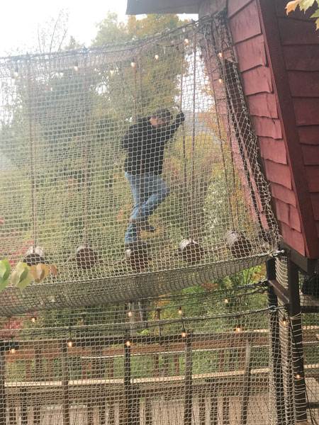 John on the rope course