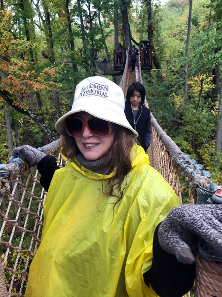 Karen Duquette on The Treetop Skywalk