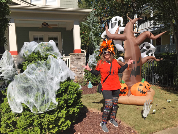 Karen Duquette and Halloween decor