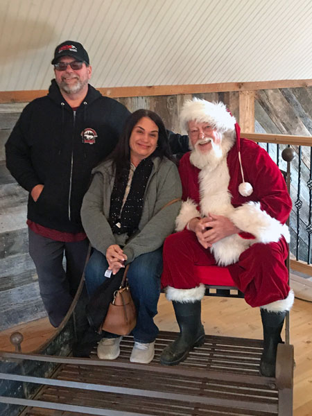 John and Renee with Santa