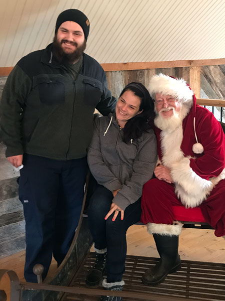 grandchildren of the two RV Gypsies with Santa