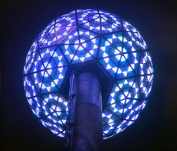 New Years Eve ball drop from TV 2021