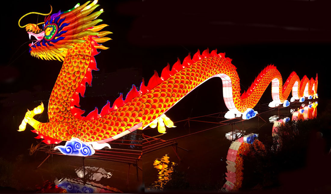 Chinese Dragon and reflections