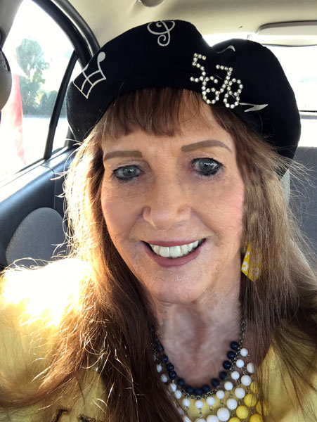 Karen Duquette in her music hat